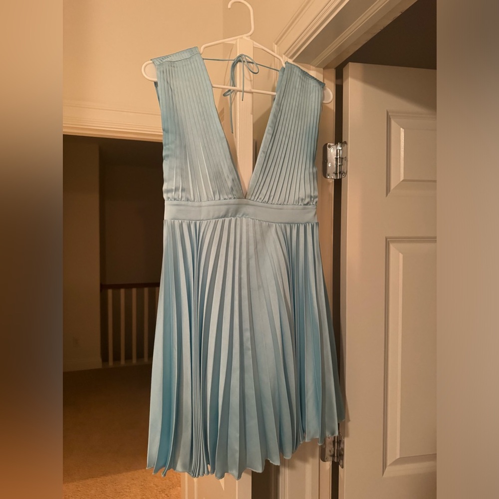 Abercrombie and Fitch Womens Satin Blue Mini Dress